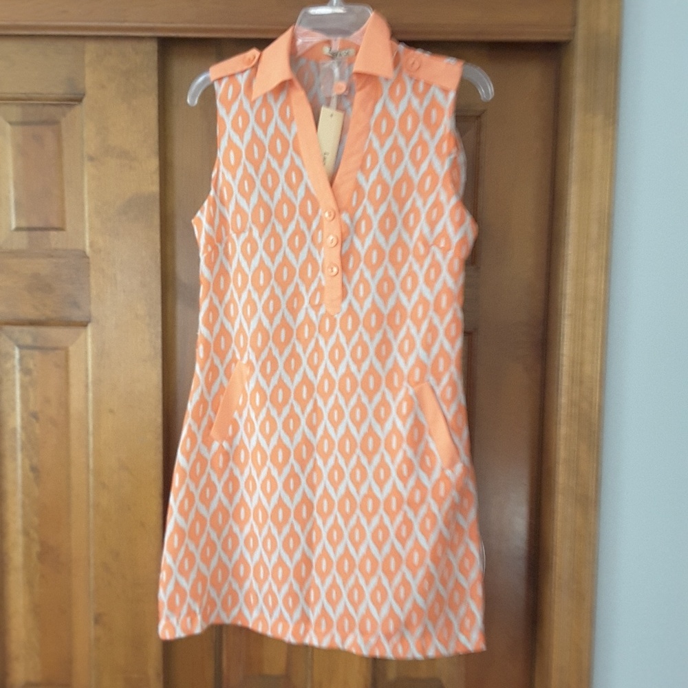 Coral Shift Dress NWT Size L